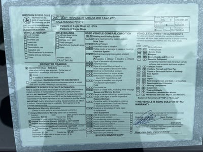 2017 Jeep Wrangler Sahara 4x4