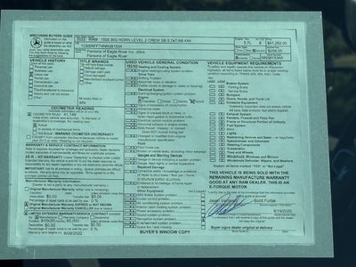 2022 RAM 1500 Big Horn Crew Cab 4x4 5'7" Box