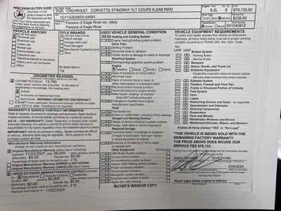 2025 Chevrolet Corvette Stingray 1LT