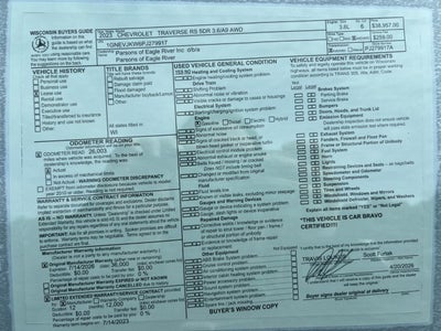 2023 Chevrolet Traverse RS