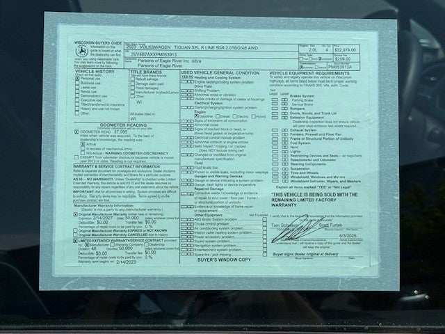 2023 Volkswagen Tiguan 2.0T SEL R-Line