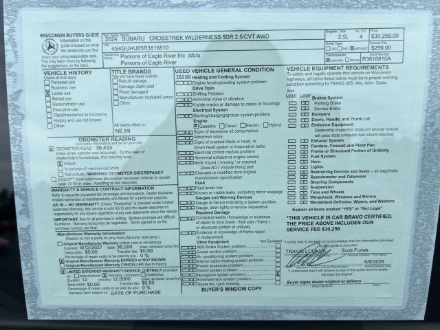2024 Subaru Crosstrek Wilderness