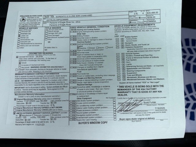 2023 Kia Sorento X-Line S