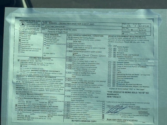 2022 Subaru Crosstrek Base