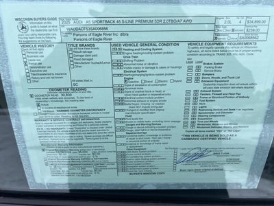 2025 Audi A5 Sportback S line Premium